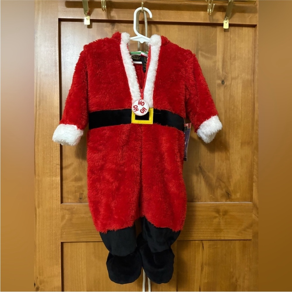 Christmas outfits size 9 months unisex/Xmas vacation/reindeer and FAO Santa suit